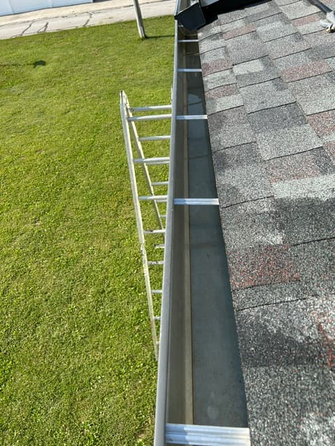 Clean gutters after BrightEdge service